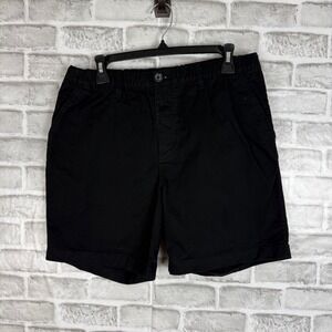 Chubbies Everywear Shorts Men Large Black Stretch Cotton Twill Casual 6.5 Inseam